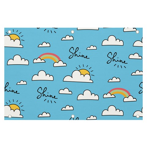 Seamless Pattern Vector Owl Cartoon With Bugs Banner and Sign 6  x 4  from ArtsNow.com Front