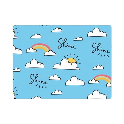 Seamless Pattern Vector Owl Cartoon With Bugs Premium Plush Fleece Blanket (Mini) from ArtsNow.com 35 x27  Blanket Front