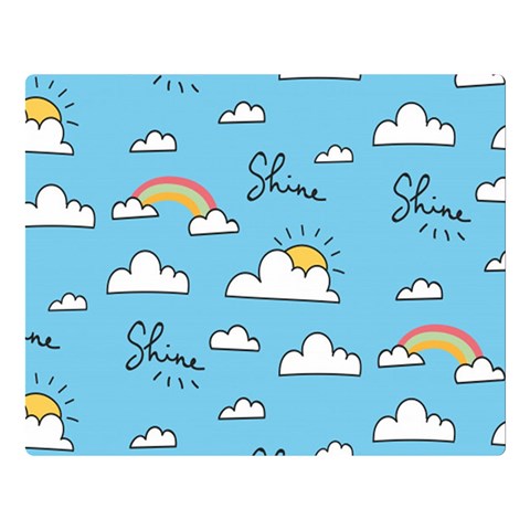 Seamless Pattern Vector Owl Cartoon With Bugs Premium Plush Fleece Blanket (Large) from ArtsNow.com 80 x60  Blanket Front