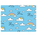Seamless Pattern Vector Owl Cartoon With Bugs Premium Plush Fleece Blanket (Extra Small)