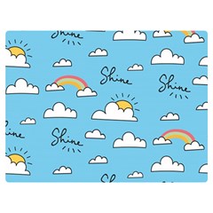 Seamless Pattern Vector Owl Cartoon With Bugs Two Sides Premium Plush Fleece Blanket (Extra Small) from ArtsNow.com 40 x30  Blanket Back