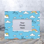 Seamless Pattern Vector Owl Cartoon With Bugs White Tabletop Photo Frame 4 x6 