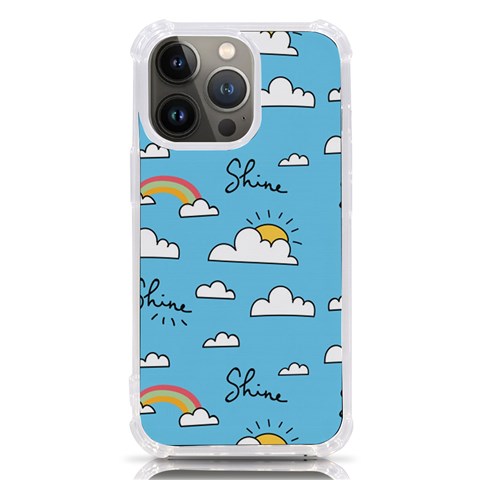 Seamless Pattern Vector Owl Cartoon With Bugs iPhone 13 Pro TPU UV Print Case from ArtsNow.com Front