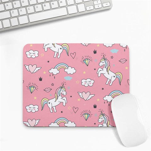 Cute Unicorn Seamless Pattern Small Mousepad from ArtsNow.com Front