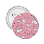 Cute Unicorn Seamless Pattern 2.25  Buttons