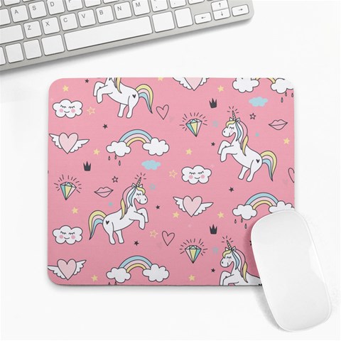 Cute Unicorn Seamless Pattern Large Mousepad from ArtsNow.com Front