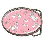 Cute Unicorn Seamless Pattern Belt Buckles