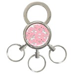 Cute Unicorn Seamless Pattern 3-Ring Key Chain
