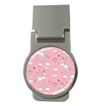 Cute Unicorn Seamless Pattern Money Clips (Round) 
