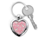 Cute Unicorn Seamless Pattern Key Chain (Heart)