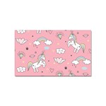 Cute Unicorn Seamless Pattern Sticker (Rectangular)