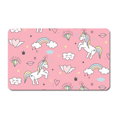Cute Unicorn Seamless Pattern Magnet (Rectangular) from ArtsNow.com Front