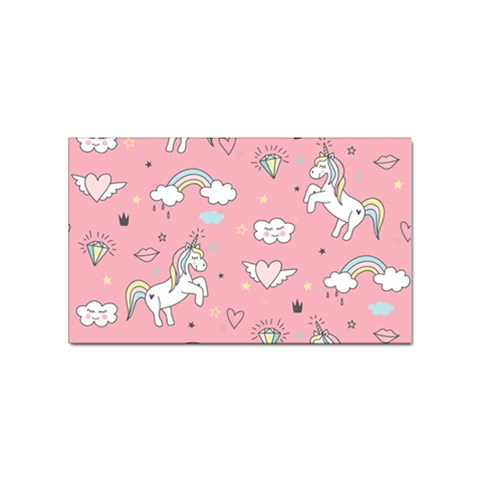 Cute Unicorn Seamless Pattern Sticker Rectangular (100 pack) from ArtsNow.com Front