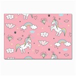 Cute Unicorn Seamless Pattern Postcard 4 x 6  (Pkg of 10)