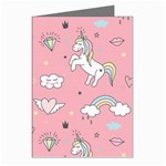 Cute Unicorn Seamless Pattern Greeting Cards (Pkg of 8)