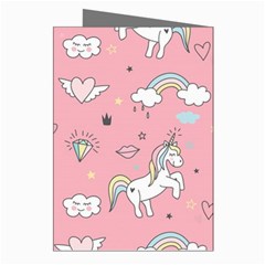 Cute Unicorn Seamless Pattern Greeting Cards (Pkg of 8) from ArtsNow.com Right