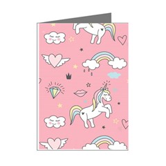 Cute Unicorn Seamless Pattern Mini Greeting Cards (Pkg of 8) from ArtsNow.com Right