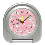 Cute Unicorn Seamless Pattern Travel Alarm Clock
