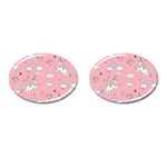 Cute Unicorn Seamless Pattern Cufflinks (Oval)