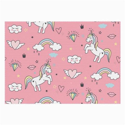 Cute Unicorn Seamless Pattern Large Glasses Cloth from ArtsNow.com Front