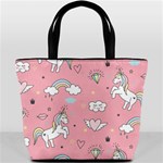 Cute Unicorn Seamless Pattern Bucket Bag