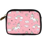 Cute Unicorn Seamless Pattern Digital Camera Leather Case