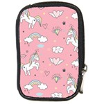 Cute Unicorn Seamless Pattern Compact Camera Leather Case