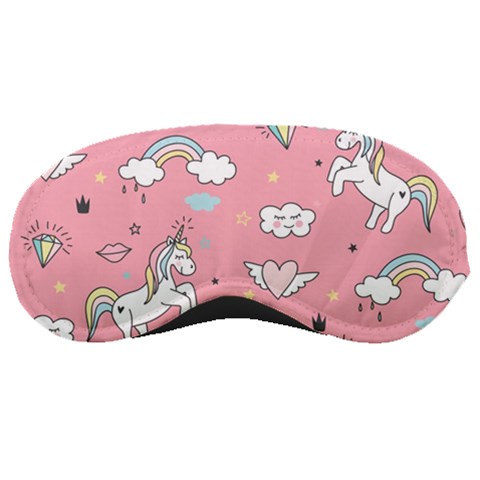 Cute Unicorn Seamless Pattern Sleep Mask from ArtsNow.com Front