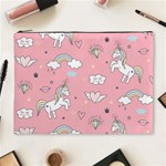 Cute Unicorn Seamless Pattern Cosmetic Bag (XL)