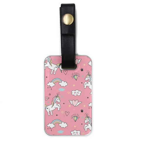 Cute Unicorn Seamless Pattern Luggage Tag (one side) from ArtsNow.com Front