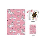 Cute Unicorn Seamless Pattern Playing Cards Single Design (Mini)
