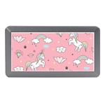 Cute Unicorn Seamless Pattern Memory Card Reader (Mini)