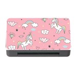 Cute Unicorn Seamless Pattern Memory Card Reader with CF