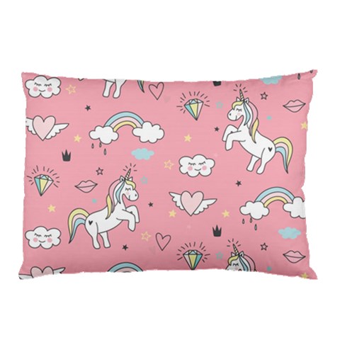 Cute Unicorn Seamless Pattern Pillow Case (Two Sides) from ArtsNow.com Front