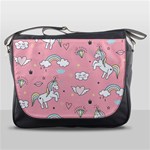 Cute Unicorn Seamless Pattern Messenger Bag