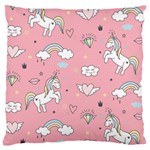 Cute Unicorn Seamless Pattern Large Cushion Case (Two Sides)