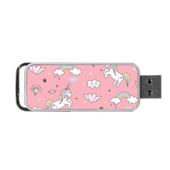 Cute Unicorn Seamless Pattern Portable USB Flash (Two Sides) from ArtsNow.com Front