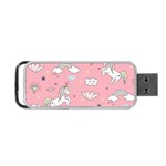 Cute Unicorn Seamless Pattern Portable USB Flash (Two Sides)