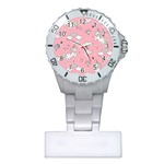 Cute Unicorn Seamless Pattern Plastic Nurses Watch