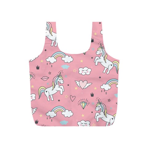 Cute Unicorn Seamless Pattern Full Print Recycle Bag (S) from ArtsNow.com Front