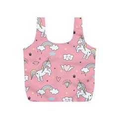 Cute Unicorn Seamless Pattern Full Print Recycle Bag (S) from ArtsNow.com Back