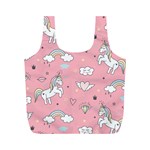Cute Unicorn Seamless Pattern Full Print Recycle Bag (M)