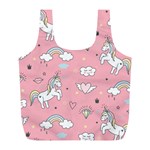 Cute Unicorn Seamless Pattern Full Print Recycle Bag (L)