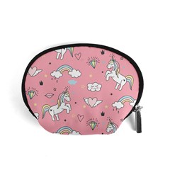 Cute Unicorn Seamless Pattern Accessory Pouch (Small) from ArtsNow.com Front