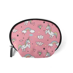 Cute Unicorn Seamless Pattern Accessory Pouch (Small) from ArtsNow.com Back