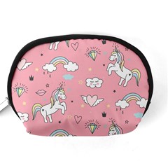 Cute Unicorn Seamless Pattern Accessory Pouch (Medium) from ArtsNow.com Back