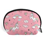 Cute Unicorn Seamless Pattern Accessory Pouch (Large)