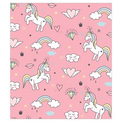 Cute Unicorn Seamless Pattern Drawstring Pouch (Small) from ArtsNow.com Front