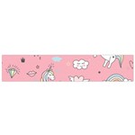 Cute Unicorn Seamless Pattern Small Premium Plush Fleece Scarf