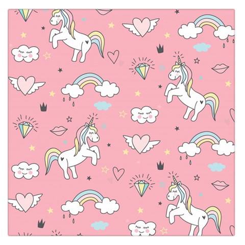 Cute Unicorn Seamless Pattern Square Satin Scarf (36  x 36 ) from ArtsNow.com Front